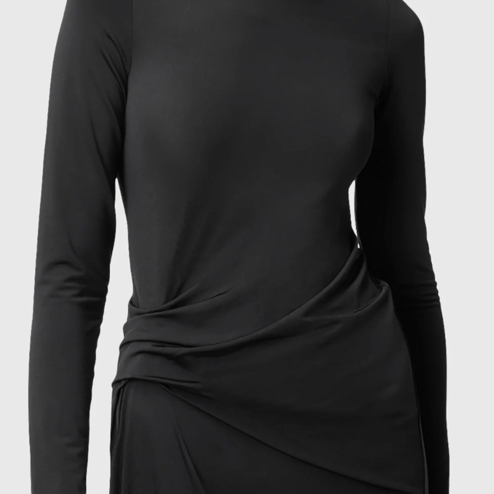 AllSaints RIVI - Day dress - black Size 12 - Picture 3 of 5